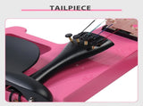 Full Size 4/4 Bunnel Edge Electric Silent Violin with Case Bow Rosin Headphone Connecting Line Pink 01411358