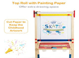 3-in-1 Kids Art Easel - Double-Sided Magnetic BoardPaper Roll, 26 Letter Magnets, Multicolor 82473868