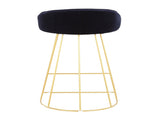 Contemporary Counter Stool in Gold with Blue Velvet - Set of 2 B202P221840