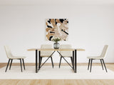 Dining Chairs Set of 4,Modern Kitchen Dining Room Chairs,Upholstered Dining Accent Chairs in linen W3732P369034