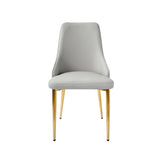 ZUN Modern Pu Sponge-Filled Dining Chair, Solid Wood Metal Legs, Suitable for Restaurants, Living Rooms W1535P227672