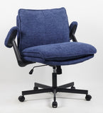 Cross-Legged Friendly Office Chair with Criss Cross Frame, Rolling Casters & Fold-Down Arms, 88505348