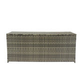 Outdoor Storage Box, 113 Gallon Wicker Patio Deck Boxes with Lid, Outdoor Cushion Storage for Kids W329138976