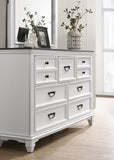 Clelane Wood Bedroom Set with Shiplap Panel King Bed, Dresser, Mirror, and two Nightstands T2574P202586
