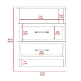 ZUN Beijing Coffee Table, One Drawer, Four Legs -Black B20091896