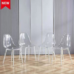 ZUN dining chair,set of 4,metal leg,plastic seat W234P144442