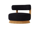 Modern 27.5" W Farmhouse Armless Chair, Wooden Base Featuring Thatched Roof Rod Design, Cozy 10142743