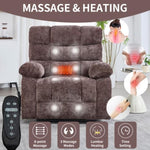 ZUN Lift Recliner Chair Heat Massage Dual Motor Infinite Position Up to 350 LBS Large Electric Power W1803P206832