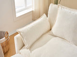 39.4" Modern Accent Chair with Ottoman, Living Room Club Chair Chenille Upholstered Armchair , W3244P392643