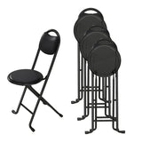 4pcs Folding Stool with Back, Cushioned Padded Folding Stool, Portable Folding Chairs for Outdoor W2580P314329