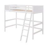 ZUN Solid Wood Twin Size Loft Bed with Ladder 67814583