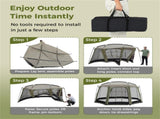 Large 6-8 Person Screen House Tent Full Mesh Walls, UV Protection Outdoor Sun Shelter Canopy 55474944