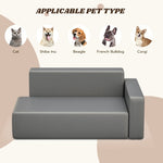 ZUN Modern Dog Sofa PU Leather Sturdy Dog Couch for Small Medium Dogs Waterproof Pet Sofa for Cats 38337400