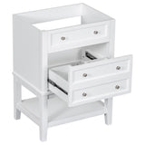 24" Bathroom Vanity Without Sink, Base Only, Solid Wood Frame, Bathroom Storage Cabinet with Drawer WF306247AAK