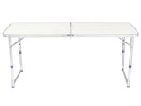 120 x 60 x 70 4Ft Portable Multipurpose Folding Table White 36974880
