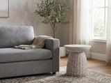 Elmford 13 inch Wide Solid Wood Contemporary Accent Table in White Wash, Assembled B2732P605429