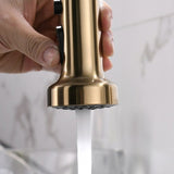 Commercial Brushed Nickel Kitchen Faucet with Pull Down Sprayer, Single Handle Single Lever Kitchen W1932P172308