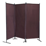 ZUN 6 Ft Modern Room Divider, 3-Panel Folding Privacy Screen w/ Metal Standing, Portable Wall Partition, W2181P163130