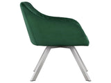Green Channeled Sloped Arm Swivel Chair B062P153687