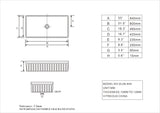 ZUN Inch White Farmhouse Sink Deep Apron Sink Undermount Farmhouse Kitchen Sink Single Farm Sink DL06-840