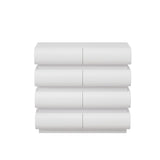 8 Drawer Dresser for Bedroom, White Dresser No Handle, Modern 8 Chest of Drawers with Wide Storage W757P235729