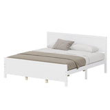 ZUN Wood Platform Bed Frame with Headboard, Mattress Foundation with Wood Slat Support, No Box Spring 19711270