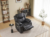 BLACK COLOR AIR LEATHER RECLINER CHAIR WITH VIBRATION AND HEATING B2766P488712