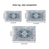 Area Rug 8x10 Vintage Bohemia Large Persian Non-slip Washable Rug For Room Kitchen Bedroom W2907P265123