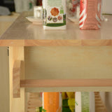 Kitchen Island & Kitchen Cart, Mobile Kitchen Island with Two Lockable Wheels, Rubber Wood Top, W42049334