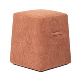 Oliver 16" Tapered Square Upholstered Ottoman, Spice Orange Fleeced Teddy B2719P269259