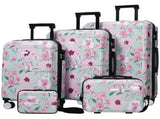 Luggage Sets New Model PC 5pcs, Hardside Lightweight Durable 20" 24" 28" Suitcases with 8" 14" 51344039