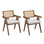 ZUN Wooden Frame Upholstered Dining Chairs Set of 2,Mid Century Kitchen Chairs for Living W2582P197649