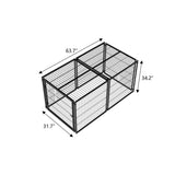Large Dog Cage 63.7" Dog Kennel for Medium Dogs Puppy Dog Playpen with Top, Pet Cage, Indoor, 93612526