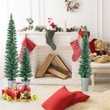 ZUN 3 PCS Potted Artificial Christmas Tree Christmas Decoration 15413363