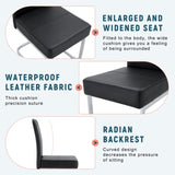Modern Minimalist Style-Black Thickened PU Material Ergonomic Chair,The Perfect Combination of W3226P279080