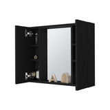 Draco Medicine Cabinet, Mirror, Double Door, One External Shelf B128P148704
