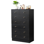 ZUN [FCH] Modern Simple 7-Drawer Dresser Black 03548934