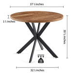 ZUN Table Leg Only!! Easy-Assembly Round Dining Table,Coffee Table for Cafe/Bar Kitchen Dining Office W116485025