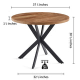 ZUN Table Leg Only!! Easy-Assembly Round Dining Table,Coffee Table for Cafe/Bar Kitchen Dining Office W116485025