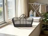 12 Pack Black Wire Shopping Baskets, Metal Mesh Portable Baskets with Handles for Supermarkets, 59124145