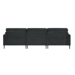 ZUN [New] 103.5*59" Modern L-shaped Sectional Sofa, 4-seat Velvet Fabric Couch Set with 23013217