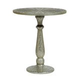 WOODEN AND WHITE METAL FITTED TABLE 69345.00