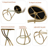 Round Bar Stool Armless Velvet Barstools with Back Set of 2 Upholstered Counter Chair for Dining W1757P167860