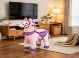 Kids Ride-On Plush Horse for Ages 2, 29.5" Riding Pony with Rotatable Head & Sounds, Pink 62316684
