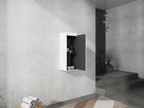 ZUN 12" Bathroom Side Cabinet,Soft Close Doors,Float Mounting Design, W999P248644