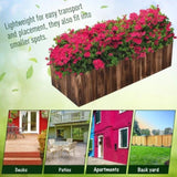 ZUN 40" x 16" x 12" Raised Planter Box Garden Scalloped Edge Wooden 92578510