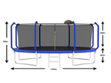 12FT Trampoline with Basketball Hoop, ASTM Approved Reinforced Type Outdoor Trampoline with K1163P317487