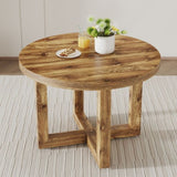 A modern and practical circular dining table. Made of MDF tabletop and wooden MDF table legs. W1151P146793