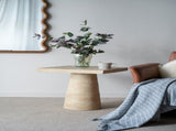 20x20x24" Cream Square Side Table with Pedestal Base W2078P160671