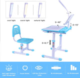 ZUN Desk for Kids Desk and Chair Set Kids Art Desk Drafting Table Desk Set with Adjustable Height, 60341653